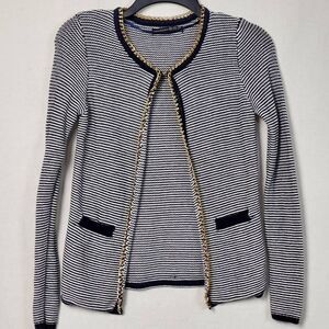 Atmosphere XS Navy Stripe Cardigan Sweater